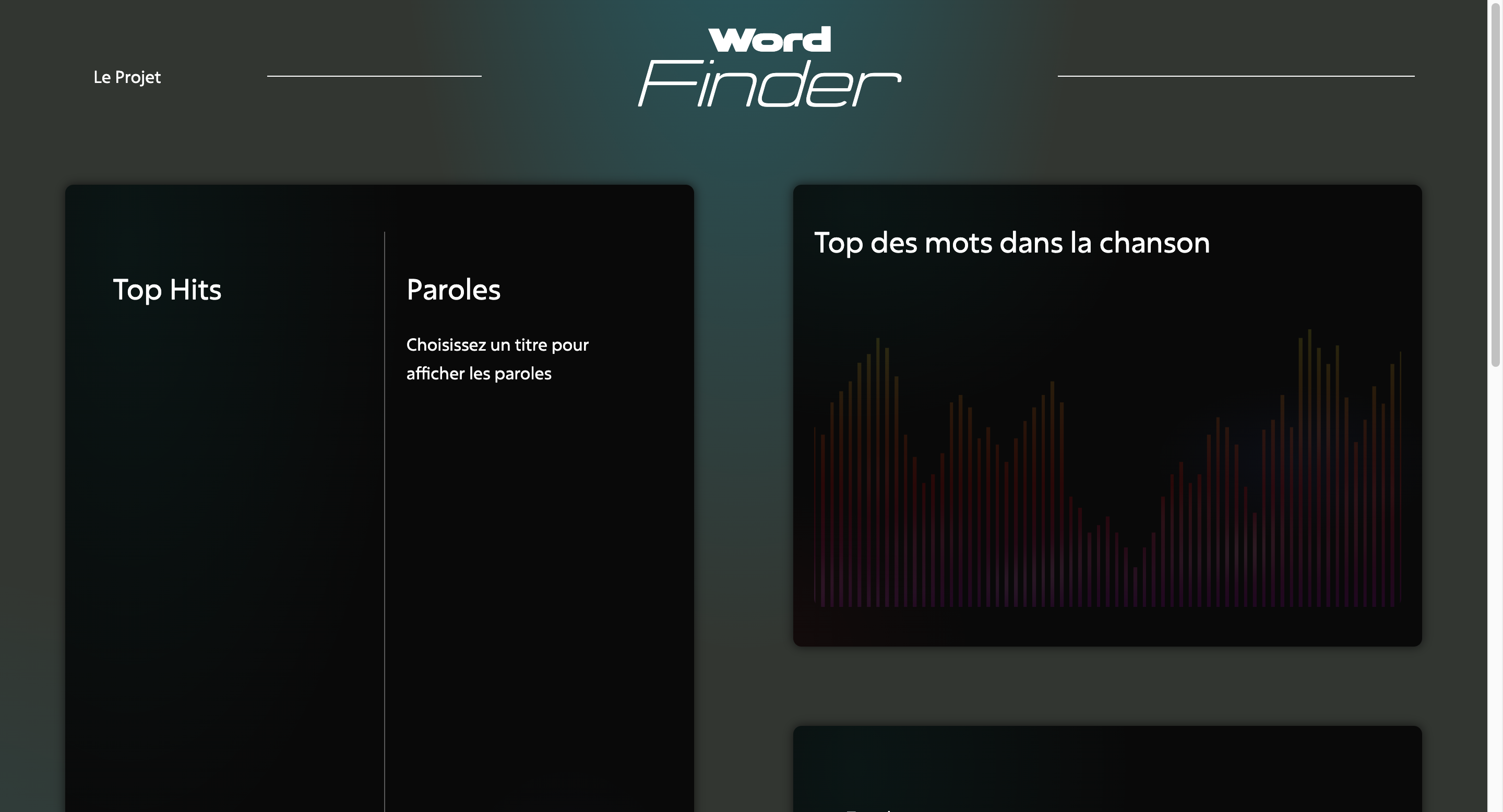 Capture d'écran du site Word Finder