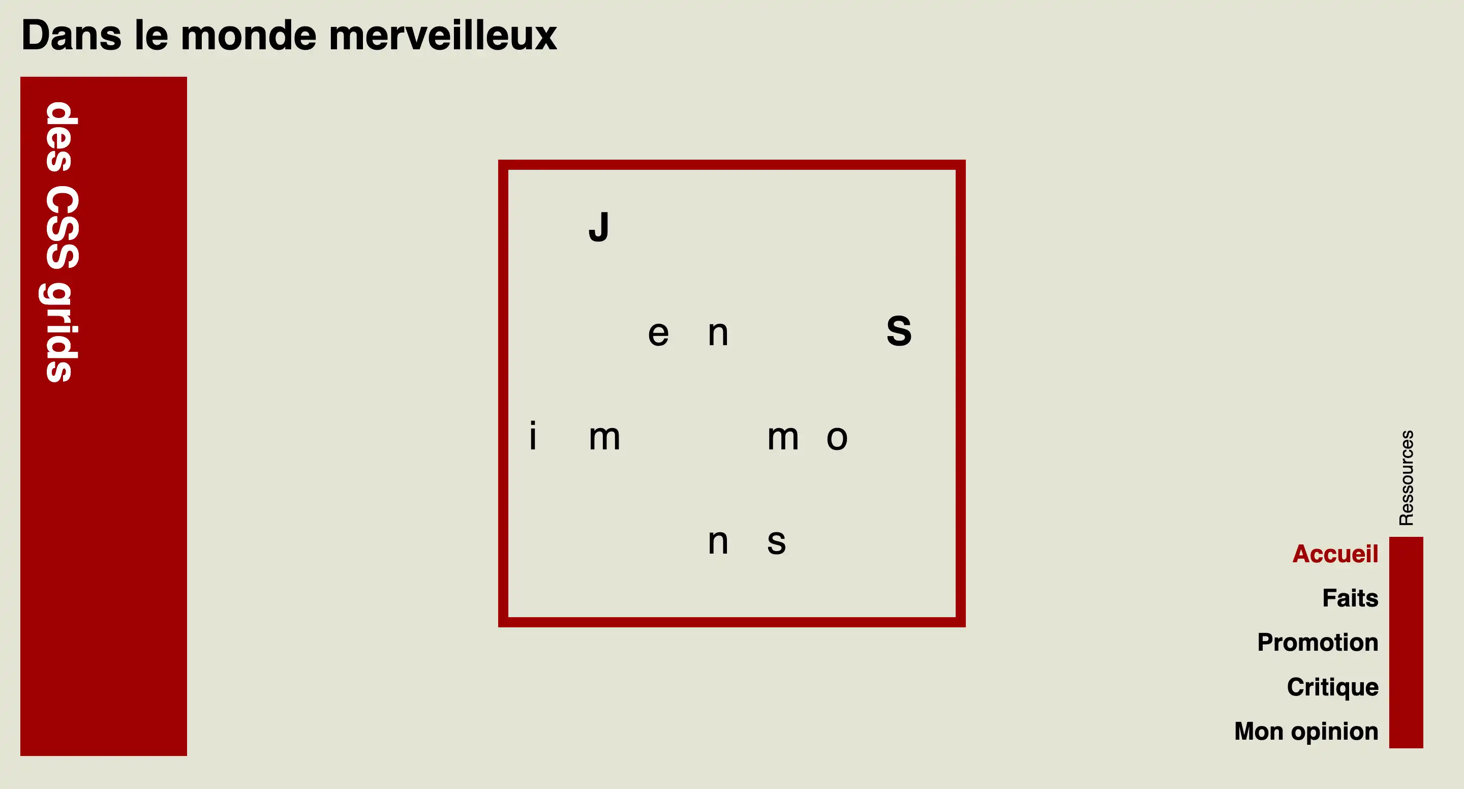 Capture d'écran du site web de mon projet Janus.